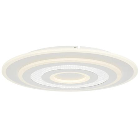 Oyster Light LED 40W Tri-Colour Dimmable 500mm White Arema Telbix