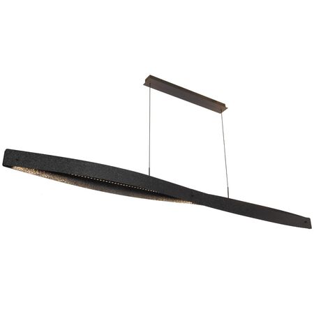 Pendant Light LED 80W 3000K 2400mm Cracked Black Arezzo Telbix