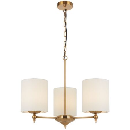 Pendant Light 3 Light E27 650mm Antique Gold Black Argos Telbix