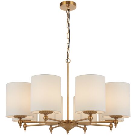 Pendant Light 8 Light E27 850mm Antique Gold Black Argos Telbix