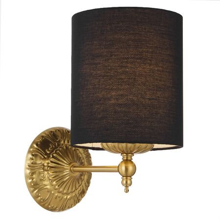 Wall Light E27 Antique Gold Ivory Argos Telbix