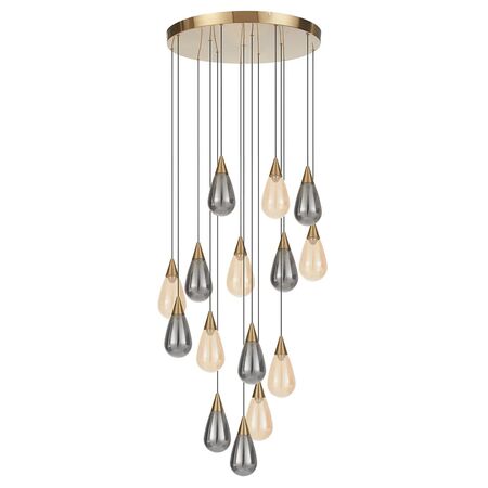 Pendant Light 15 Light LED 45W 600mm Antique Gold Atico Telbix