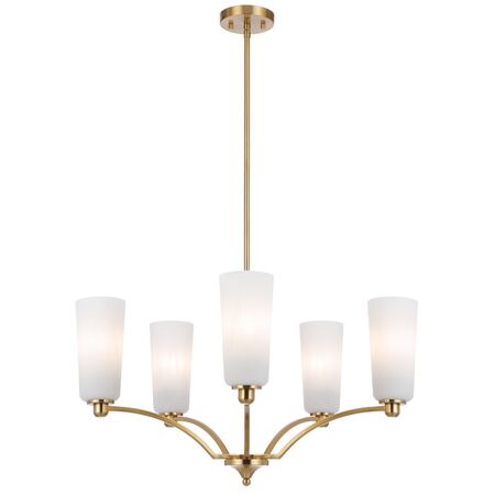 Pendant Light 5 Light E27 690mm Antique Gold Alabastro Brevan Telbix