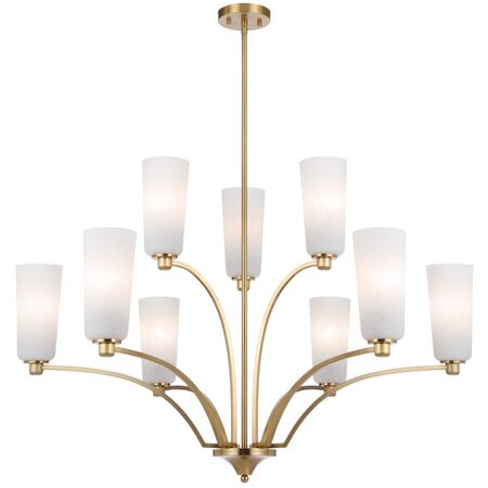 Pendant Light 9 Light E27 990mm Black Alabastro Brevan Telbix