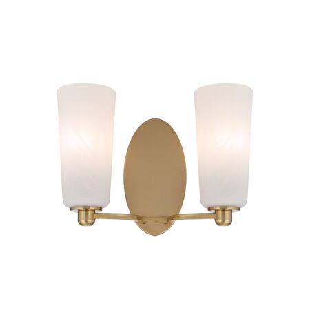 Wall Light 2 Light E27 Antique Gold Alabastro Brevan Telbix