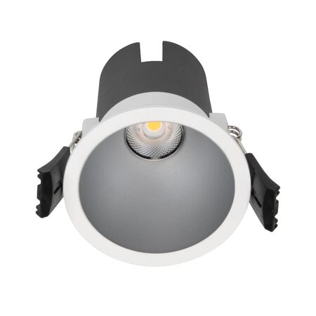 LED Downlight 7W 3000K Dimmable 65mm Cut-Out White Silver Brex Telbix