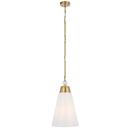 Pendant Light E27 288mm Black Matt Opal Brine Telbix