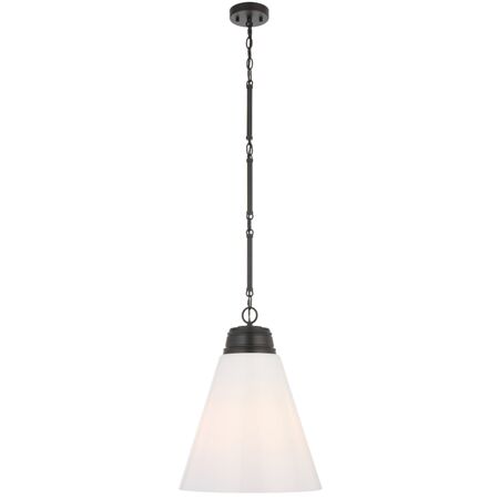 Pendant Light E27 400mm Antique Gold Opal Brine Telbix