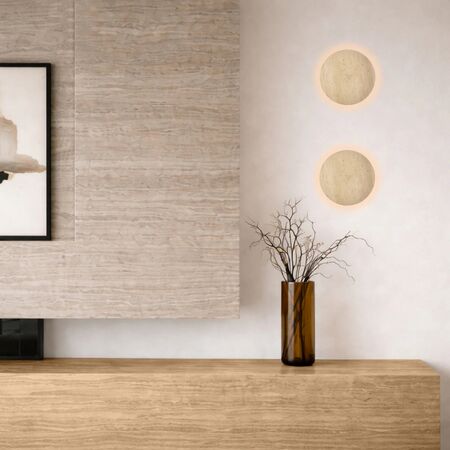 Wall Light LED 6W 3000K 150mm Beige Travertine Casar Telbix