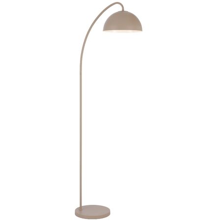 Floor Lamp E27 Foot Switch 1650mm Matt Taupe Charm Telbix