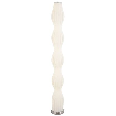 Floor Lamp LED 24W 4000K Foot Switch Nickel White Cholla Telbix