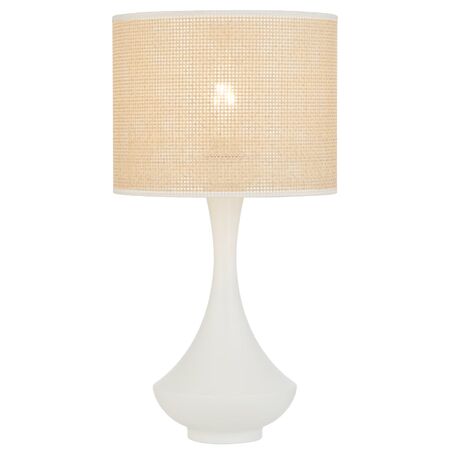 Table Lamp E27 Inline Switch Black Natural Claris Telbix