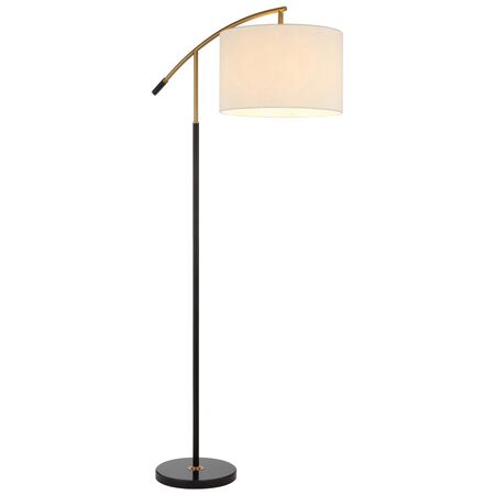 Floor Lamp Base Only E27 Foot Switch Black Marble Gold Cruz Telbix