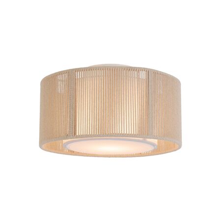Batten Fix Light B22 300mm Natural Rope White Cusco Telbix