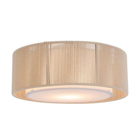 Batten Fix Light B22 400mm Natural Rope White Cusco Telbix