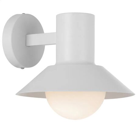 Outdoor Wall Light E14 IP44 White Sand Opal Delore Telbix