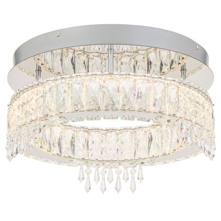 Ceiling Light LED 28W Tri-Colour 400mm Gold Crystal Erika Telbix