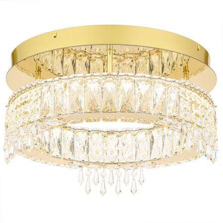 Ceiling Light LED 28W Tri-Colour 400mm Chrome Crystal Erika Telbix