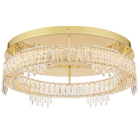 Ceiling Light LED 46W Tri-Colour 627mm Chrome Crystal Erika Telbix