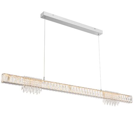 Pendant Light LED 28W Tri-Colour 1426mm Chrome Crystal Erika Telbix