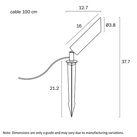 Spike Light LED 3W 24V 3000K IP65 Stainless Steel 316 Eslen Telbix