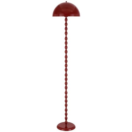 Floor Lamp E27 Foot Switch 1580mm Glossy Red Estiq Telbix