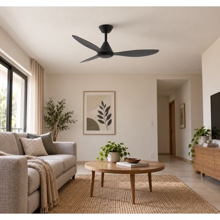DC 3 BLADES 56" INCH WH CEILING FAN