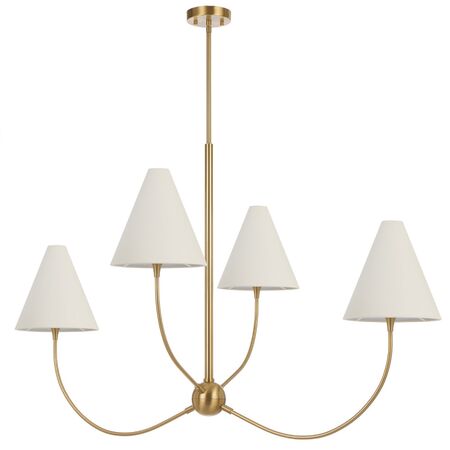 Pendant Light 4 Light E14 1220mm Antique Gold Ivory Farnix Telbix