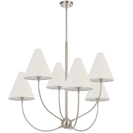 Pendant Light 6 Light E14 1030mm Antique Gold Ivory Farnix Telbix