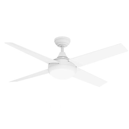 DC 4 BLADES 52" INCH WH CEILING FAN WITH LED LIGHT