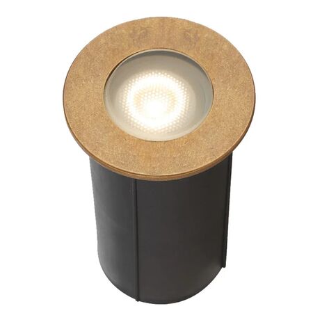 Inground Light LED 1W 24V 3000K IP67 45mm Antique Brass Halon Telbix