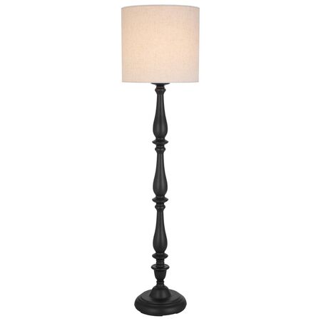 Floor Lamp E27 Foot Switch 1580mm Natural Ivory Hommer Telbix
