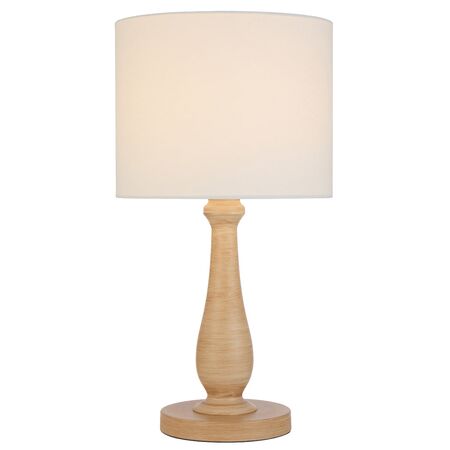 Table Lamp E27 Inline Switch Natural Ivory Hommer Telbix