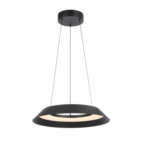 Pendant Light LED 22W 3000K Dimmable 430mm Black Sand Hovin Telbix