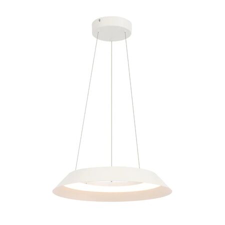 Pendant Light LED 22W 3000K Dimmable 430mm White Sand Hovin Telbix
