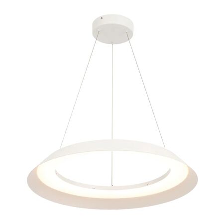 Pendant Light LED 37W 3000K Dimmable 580mm White Sand Hovin Telbix
