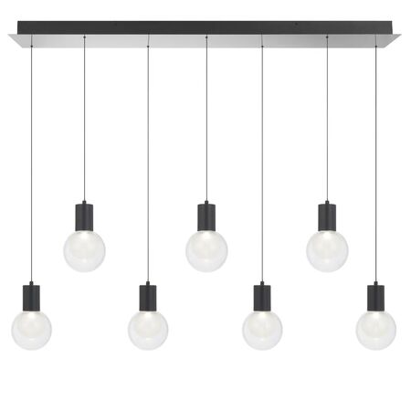 Bar Pendant Light LED 40W 4000K 1330mm Nickel Clear Invar Telbix
