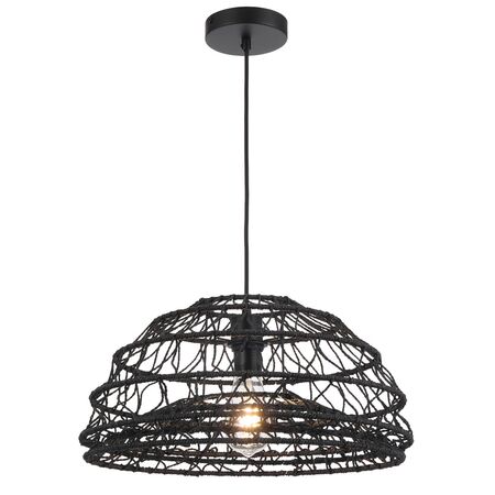Pendant Light E27 450mm Natural Ivalo Telbix