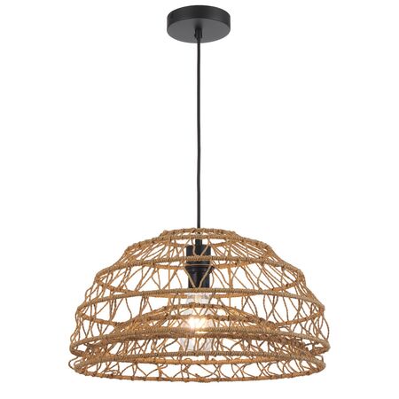 Pendant Light E27 450mm Natural Ivalo Telbix