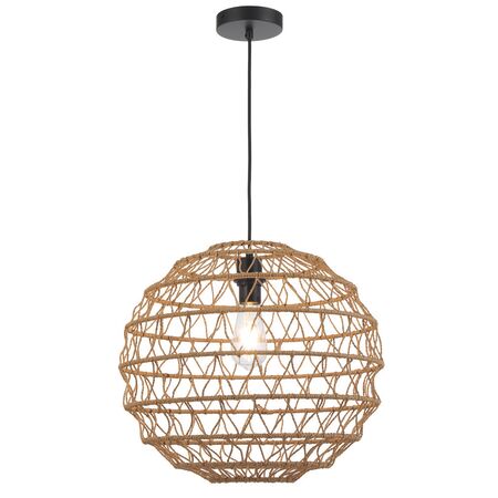 Pendant Light E27 450mm Natural Ivalo Telbix