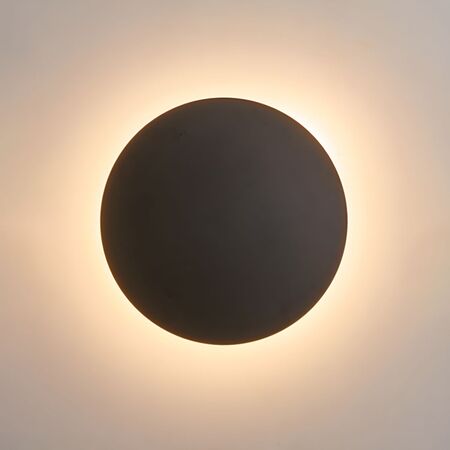 6W LED WALL LIGHT ROUND SMALL BK 12V