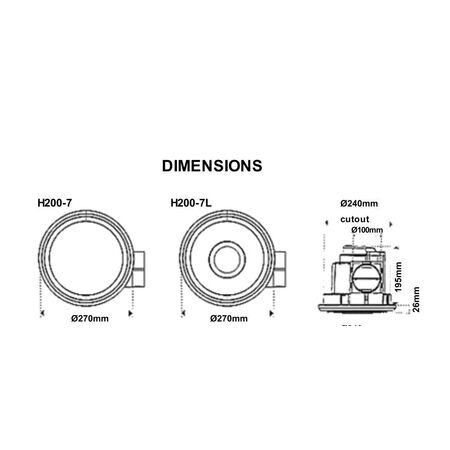 Exhaust fan round no light