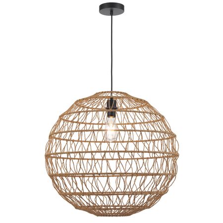 Pendant Light E27 600mm Natural Ivalo Telbix