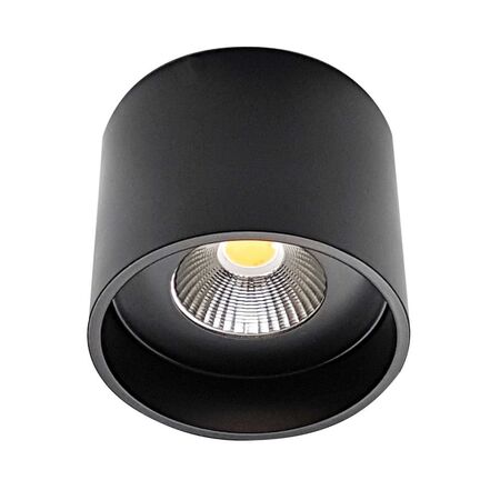 Surface Mount Downlight LED 20W 3000K Dimmable Black Keon Telbix