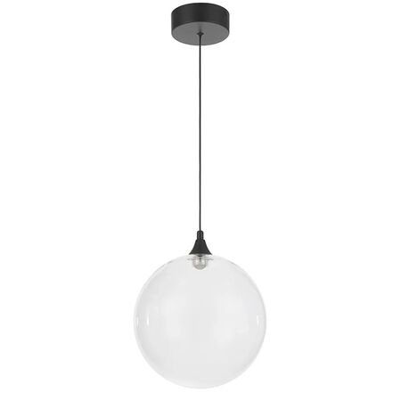 Pendant Light LED 4W 3000K 250mm Black Clear Kupla Telbix
