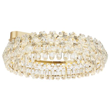 Ceiling Light LED 46W Tri-Colour Dimmable 600mm Gold Landis Telbix