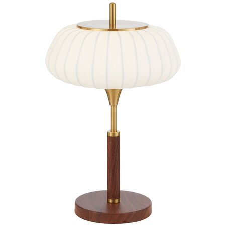 Table Lamp E27 Inline Switch Wood Antique Gold Lasian Telbix