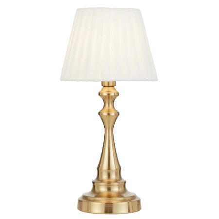 Touch Table Lamp E14 Antique Gold Ivory Loren Telbix