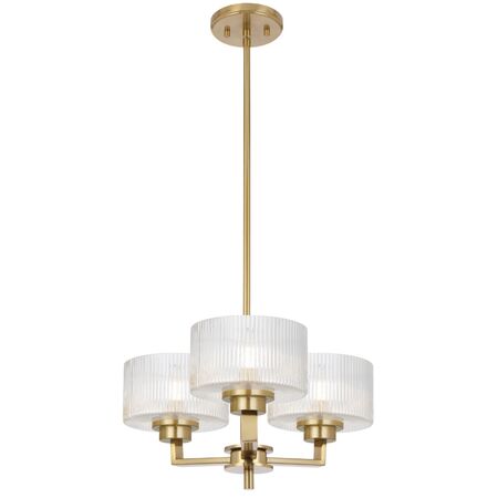 Pendant Light 3 Light E14 460mm Black Matt Clear Moreno Telbix