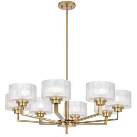 Pendant Light 8 Light E14 860mm Black Matt Clear Moreno Telbix